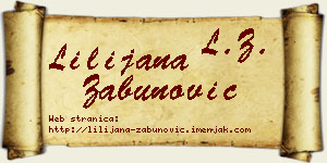 Lilijana Zabunović vizit kartica